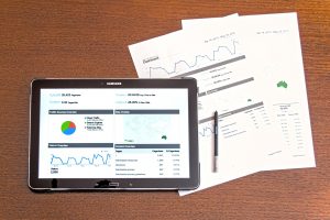 Tablet and Pages with Graphs